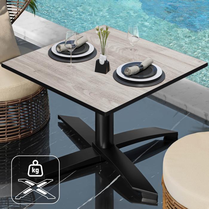 CPTG | Bistro salongbord | B:D:H 60 x 60 x 39 cm | Eik Hvit / Aluminium Svart | Ekstra vekt CPTG | Bistro salongbord | B:D:H 60 x 60 x 39 cm | Eik Hvit / Aluminium Svart | Ekstra vekt