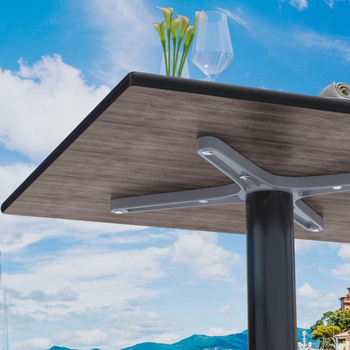CPTG | Bistro-loungebord | B:D:H 60 x 60 x 39 cm | Sheesham / Aluminium Sort | Ekstra vægt CPTG | Bistro-loungebord | B:D:H 60 x 60 x 39 cm | Sheesham / Aluminium Sort | Ekstra vægt
