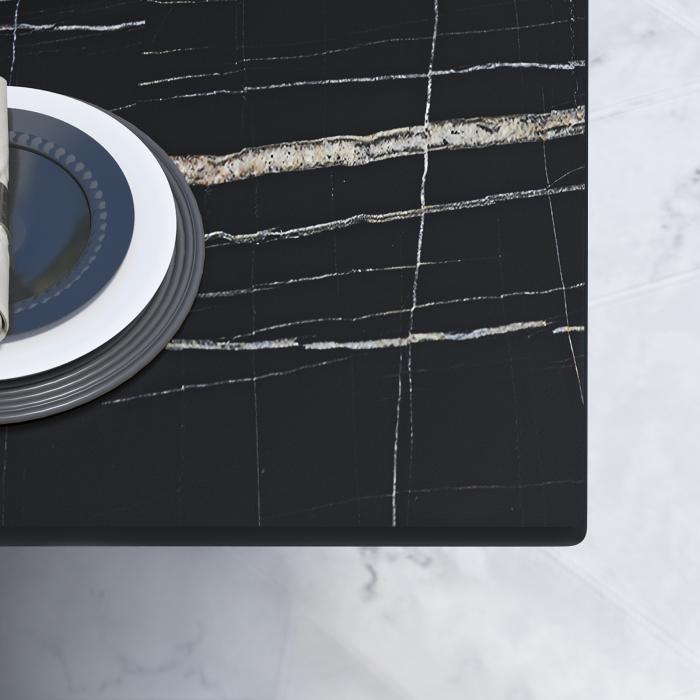 CPTG | Bistro-loungebord | B:D:H 60 x 60 x 39 cm | Sort marmor / Aluminium sort | Ekstra vægt CPTG | Bistro-loungebord | B:D:H 60 x 60 x 39 cm | Sort marmor / Aluminium sort | Ekstra vægt