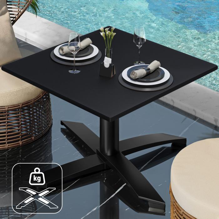 CPTG | Bistro-loungebord | B:D:H 60 x 60 x 39 cm | Sort / Aluminium Sort | Ekstra vægt CPTG | Bistro-loungebord | B:D:H 60 x 60 x 39 cm | Sort / Aluminium Sort | Ekstra vægt
