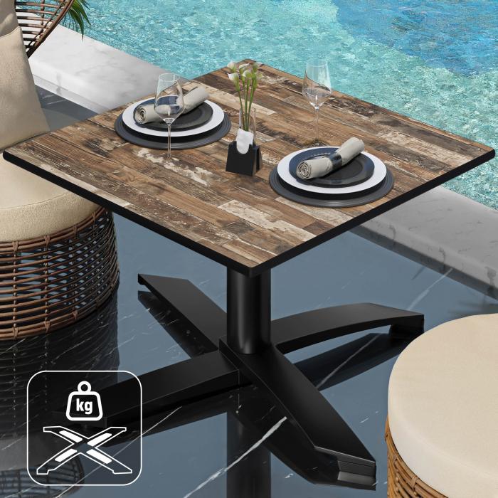 CPTG | Bistro lounge table | W:D:H 60 x 60 x 39 cm | Vintage Old / Aluminium Black | Additional weight CPTG | Bistro lounge table | W:D:H 60 x 60 x 39 cm | Vintage Old / Aluminium Black | Additional weight