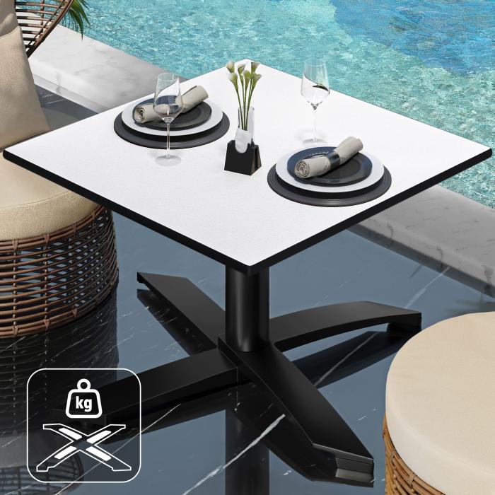CPTG | Bistro lounge bord | B:D:H 60 x 60 x 39 cm | Vit / Aluminium Svart | Extra vikt CPTG | Bistro lounge bord | B:D:H 60 x 60 x 39 cm | Vit / Aluminium Svart | Extra vikt