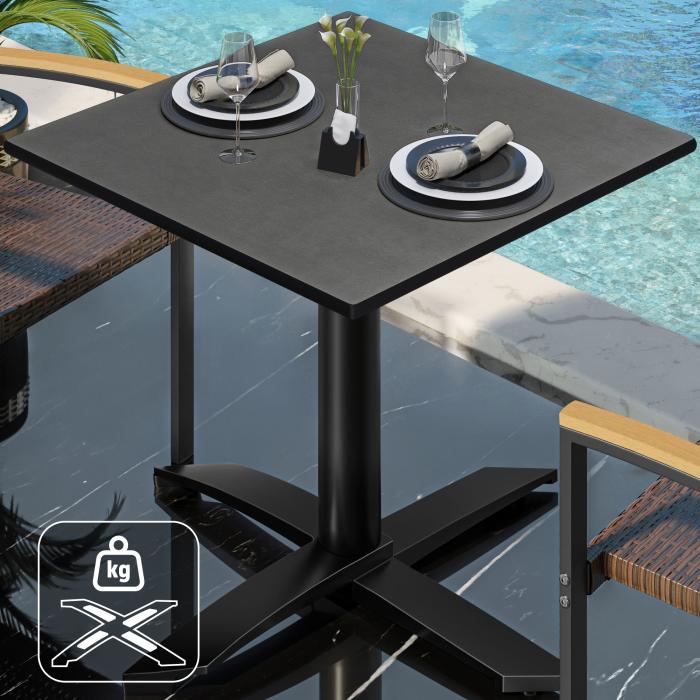 CPTG | Bistrobord | B:D:H 70 x 70 x 75 cm | Antrasitt / Aluminium Svart | Ekstra vekt CPTG | Bistrobord | B:D:H 70 x 70 x 75 cm | Antrasitt / Aluminium Svart | Ekstra vekt