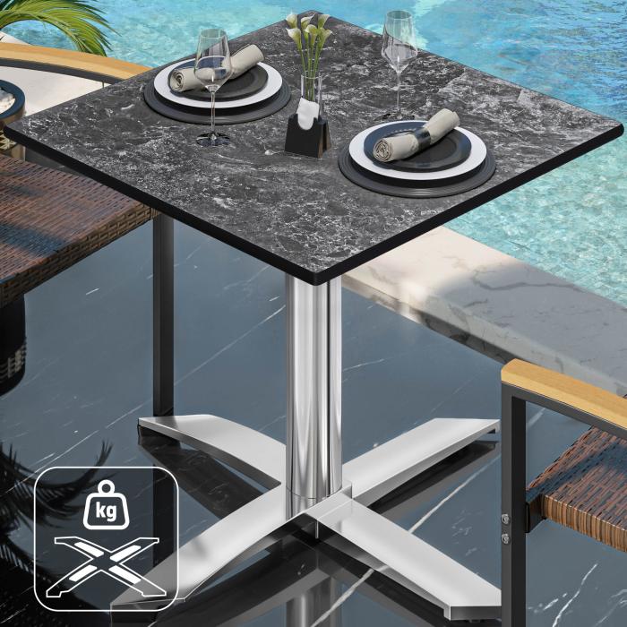 CPTG | Bistrobord | B:D:H 70 x 70 x 75 cm | Stein / aluminium | Ekstra vekt