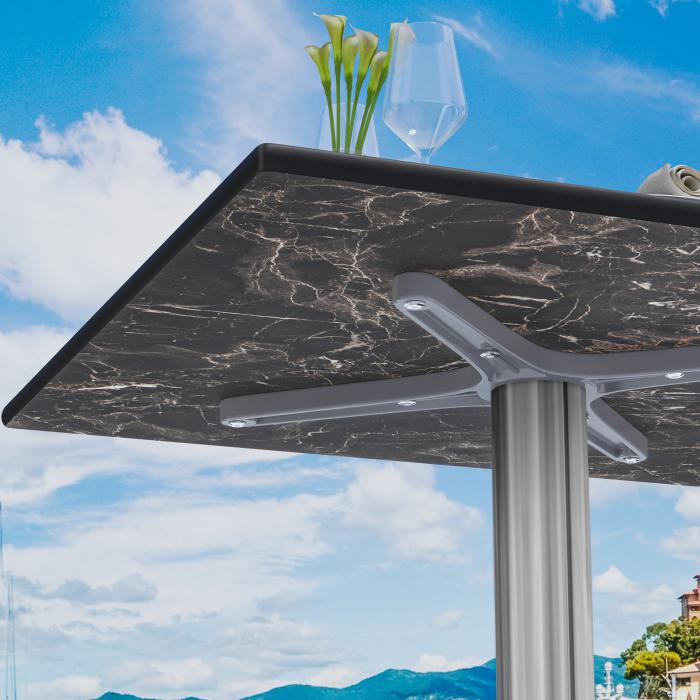 CPTG | Bistrobord | B:D:H 70 x 70 x 75 cm | Stein / aluminium | Ekstra vekt