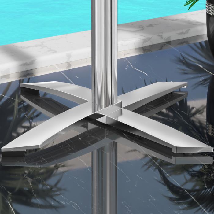 CPTG | Bistrobord | B:D:H 70 x 70 x 75 cm | Rustikk eik / aluminium | Ekstra vekt CPTG | Bistrobord | B:D:H 70 x 70 x 75 cm | Rustikk eik / aluminium | Ekstra vekt