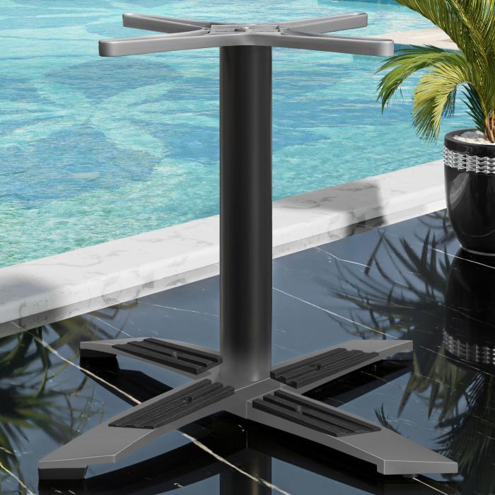 CPTG | Bistrobord | B:D:H 70 x 70 x 75 cm | Rustikk eik / aluminium svart | Ekstra vekt
