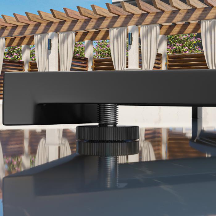 CPTG | Bistrobord | B:D:H 70 x 70 x 75 cm | Rustikk eik / aluminium svart | Ekstra vekt