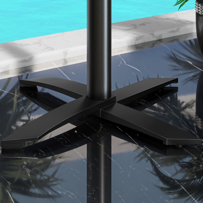 CPTG | Bistrobord | B:D:H 70 x 70 x 75 cm | Rustikk eik / aluminium svart | Ekstra vekt