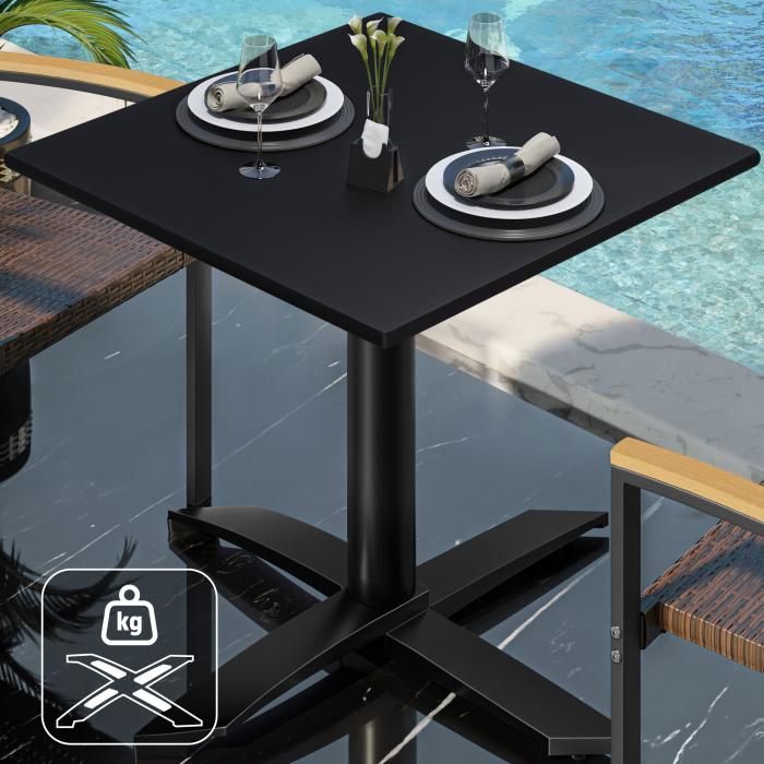 CPTG | Bistrobord | B:D:H 70 x 70 x 75 cm | Sort / Aluminium Svart | Ekstra vekt CPTG | Bistrobord | B:D:H 70 x 70 x 75 cm | Sort / Aluminium Svart | Ekstra vekt