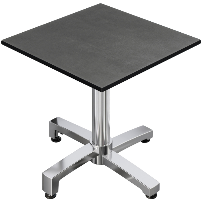 CPBC | HPL Bistro Table | B:D:H 60 x 60 x 78 cm | Antracit / Aluminium | Sammenklappelig + ekstra vægt | Firkantet