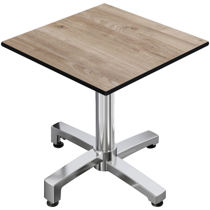 CPBC | HPL Bistro Table | B:D:H 60 x 60 x 78 cm | Eg/Aluminium | Sammenklappeligt + ekstra vægt | Firkantet