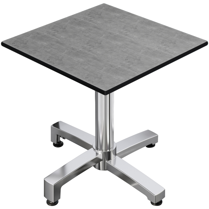 CPBC | HPL Bistro Table | B:D:H 70 x 70 x 78 cm | Beton / Aluminium | Sammenklappelig + ekstra vægt | Firkantet