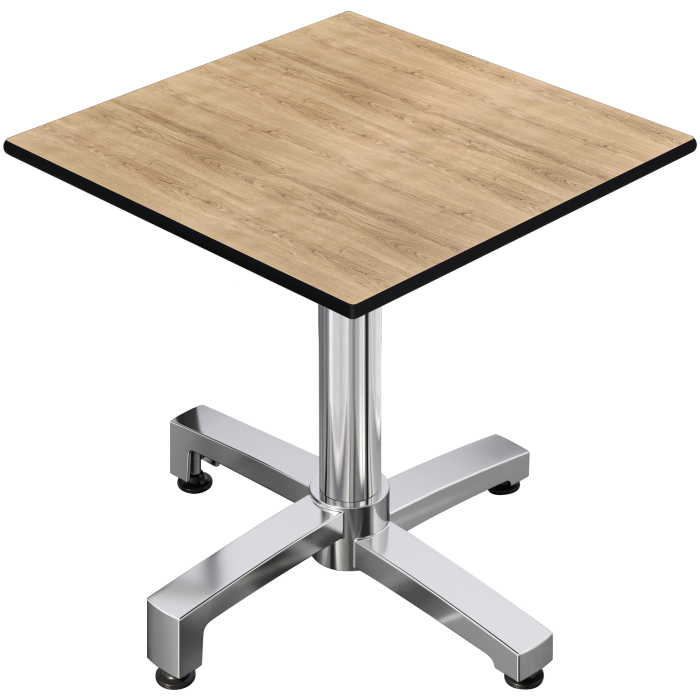 CPBC | HPL Bistro Table | B:D:H 70 x 70 x 78 cm | Eg / Aluminium | Sammenklappelig + ekstra vægt | Firkantet