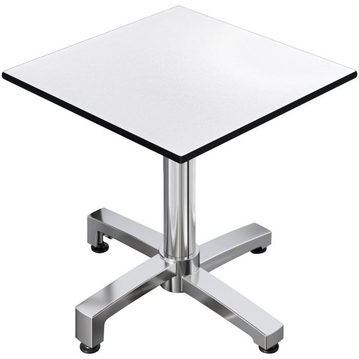 CPBC | HPL Bistro Tisch | B:T:H 60 x 60 x 78 cm | Wenge / Aluminium | Klappbar + Zusatzgewicht | Quadratisch