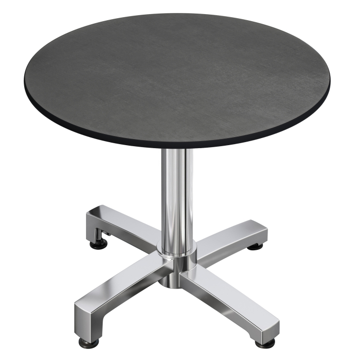 CPBC | Mesa Bistro HPL | Ø:H 60 x 78 cm | Antracita / Aluminio | Peso adicional | Redonda