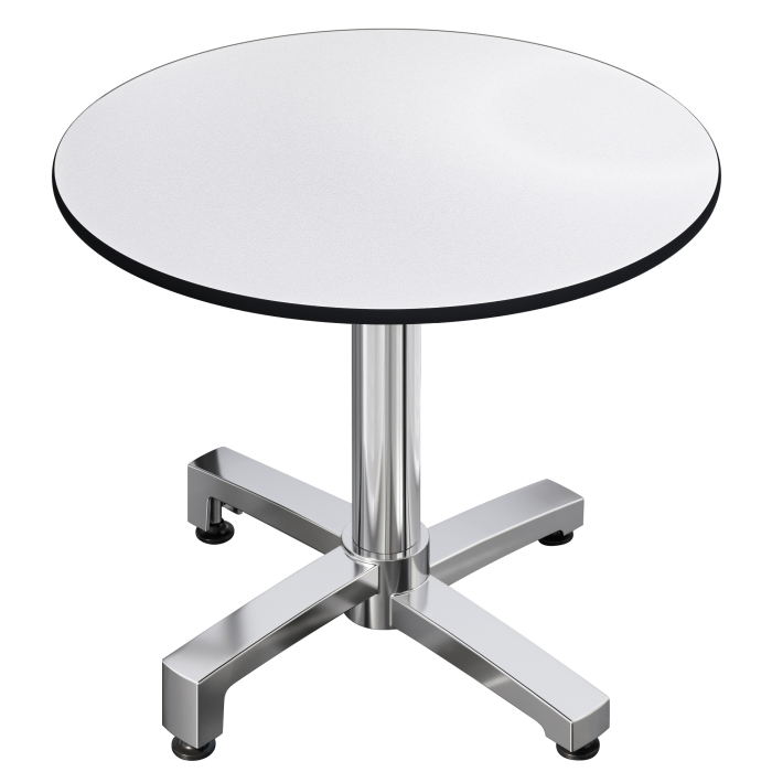 CPBC | Tavolo da bistrot in HPL | Ø:H 60 x 78 cm | Wengé / Alluminio | Pieghevole + peso aggiuntivo | Rotondo