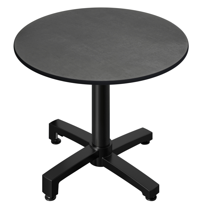 CPBC | HPL Bistro Table | Ø:H 70 x 78 cm | Anthracite / Aluminium Noir | Pliable + Poids supplémentaire | Rond