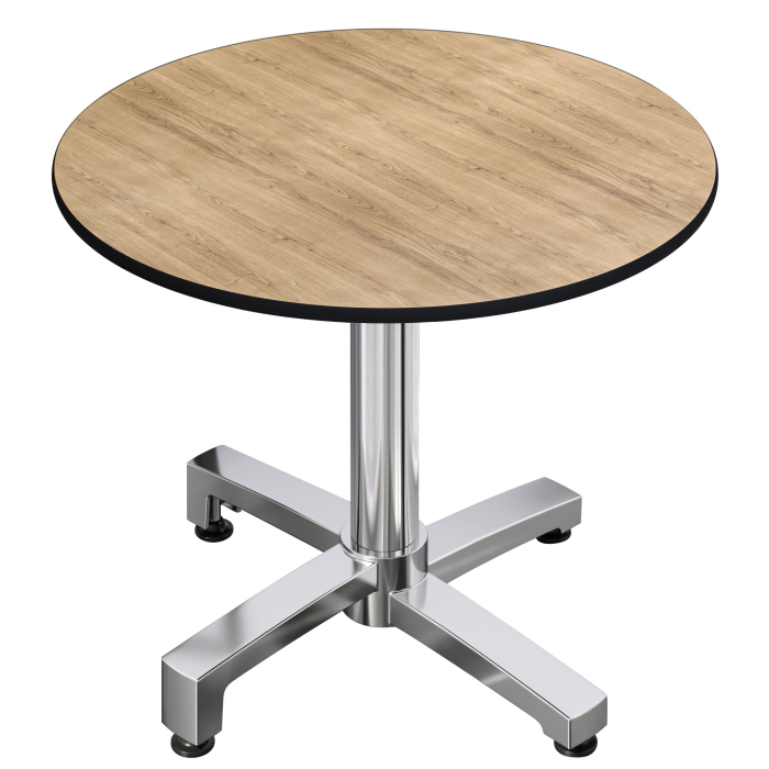 CPBC | HPL Bistro Table | Ø:H 70 x 78 cm | Eg / Aluminium | Sammenklappeligt + ekstra vægt | Rundt