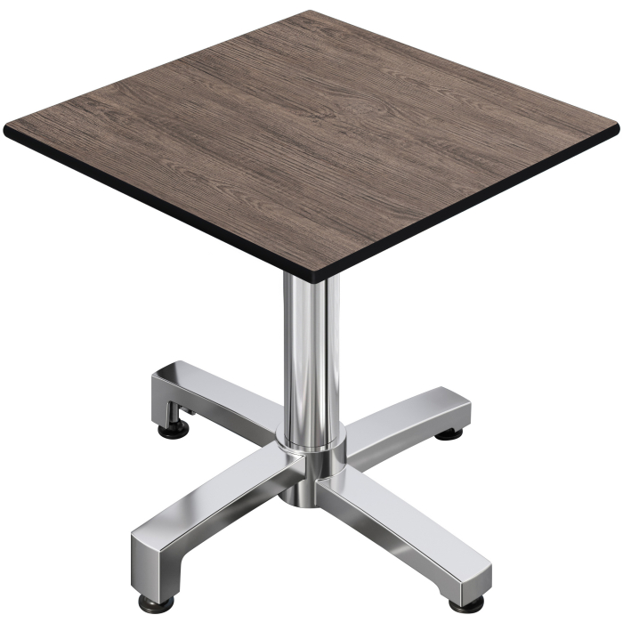 CPBC | HPL Bistro Table | W:D:H 70 x 70 x 78 cm | Wenge / Aluminium | Dodatkowa waga | Kwadratowy