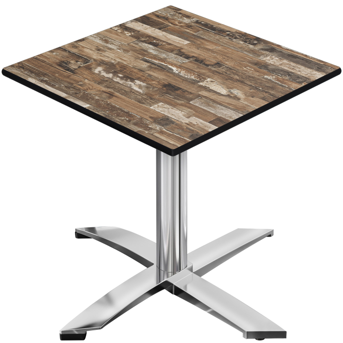 CPTG | Bistro Tisch | B:T:H 60 x 60 x 75 cm | Vintage Old / Aluminium | Klappbar/ Zusatzgewicht