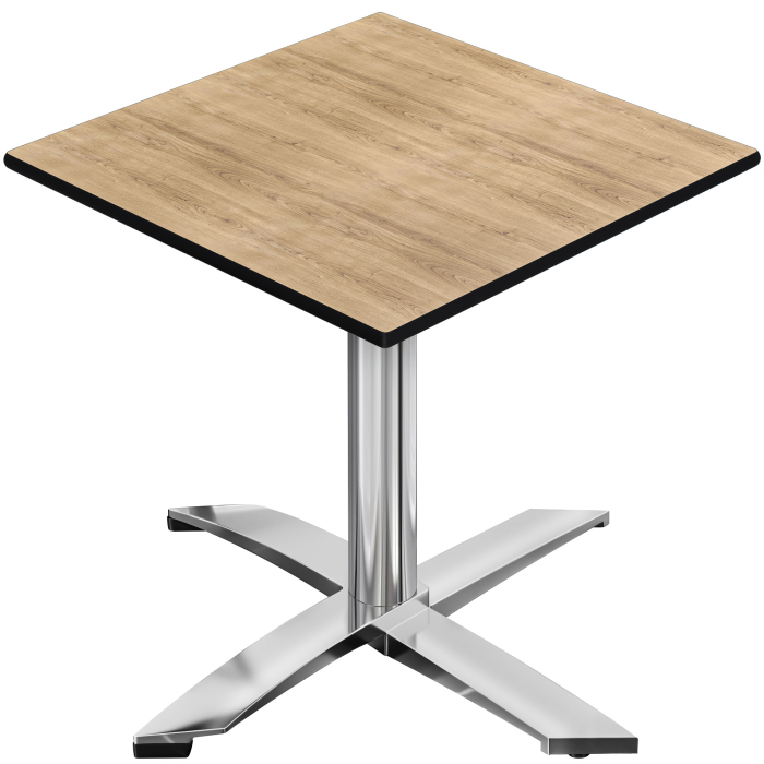 CPTG | Bistro Tisch | B:T:H 70 x 70 x 75 cm | Eiche / Aluminium | Zusatzgewicht