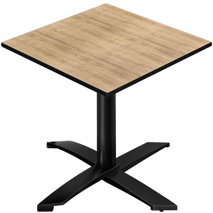CPTG | Bistro Tisch | B:T:H 70 x 70 x 75 cm | Eiche / Aluminium Schwarz | Klappbar/ Zusatzgewicht