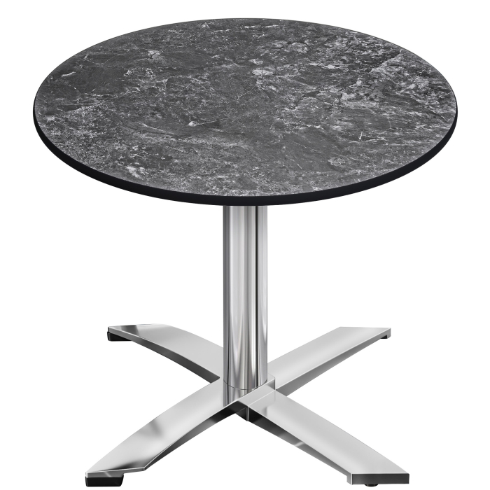 CPTG | Bistro Tisch | Ø:H 70 x 75 cm | Felsen / Aluminium | Klappbar/ Zusatzgewicht