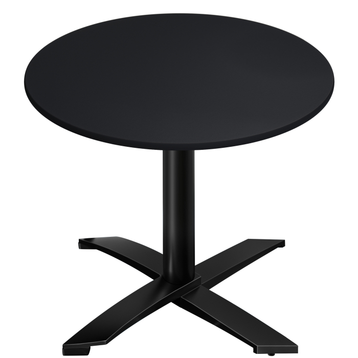 CPTG | Bistro Tisch | Ø:H 70 x 75 cm | Schwarz / Aluminium Schwarz | Klappbar/ Zusatzgewicht