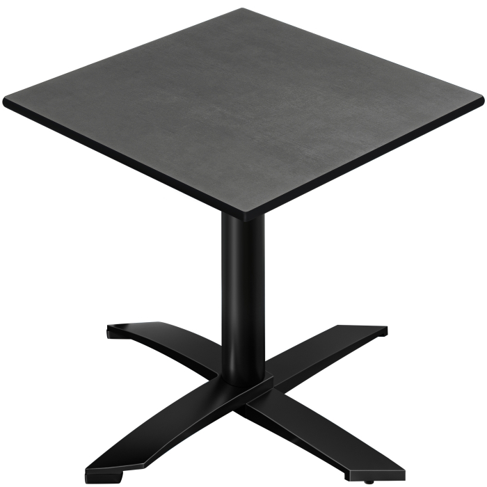 CPTG | Stół bistro | W:D:H 70 x 70 x 75 cm | Antracyt / Aluminium Czarny | Składany / dodatkowa waga