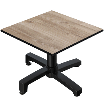CPBC | Compact Loungetisch | B:T:H 70 x 70 x 42 cm | Eiche / Aluminium | Zusatzgewicht