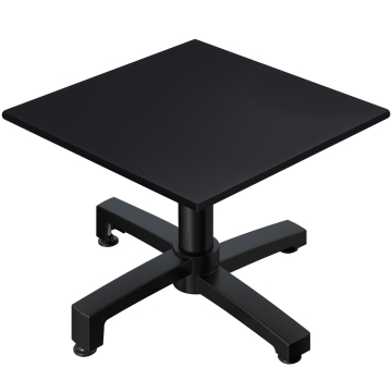 CPBC | Compact Loungetisch | B:T:H 70 x 70 x 42 cm | Schwarz / Aluminium | Klappbar | Zusatzgewicht