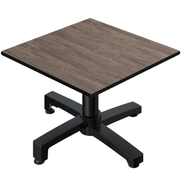 CPBC | Compact Loungetisch | B:T:H 70 x 70 x 42 cm | Wenge / Aluminium | Klappbar | Zusatzgewicht