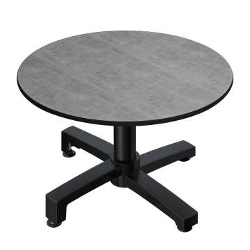 CPBC | Compact Loungetisch | Ø:H 60 x 42 cm | Beton / Aluminium Schwarz | Klappbar | Zusatzgewicht
