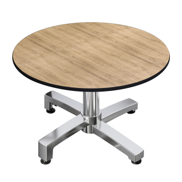 CPBC | Compact Loungetisch | Ø:H 60 x 42 cm | Eiche / Aluminium | Klappbar | Zusatzgewicht
