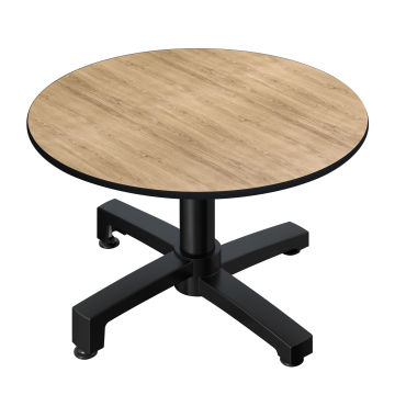 CPBC | Compact Loungetisch | Ø:H 60 x 42 cm | Eiche / Aluminium | Klappbar | Zusatzgewicht