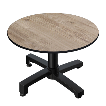 CPBC | Compact Loungetisch | Ø:H 60 x 42 cm | Eiche / Aluminium | Klappbar | Zusatzgewicht