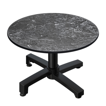 CPBC | Compact Loungetisch | Ø:H 60 x 42 cm | Felsen / Aluminium | Klappbar | Zusatzgewicht