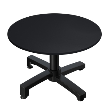 CPBC | Compact Loungetisch | Ø:H 60 x 42 cm | Schwarz / Aluminium | Klappbar | Zusatzgewicht