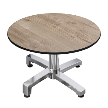 CPBC | Compact Loungetisch | Ø:H 70 x 42 cm | Eiche / Aluminium | Klappbar | Zusatzgewicht