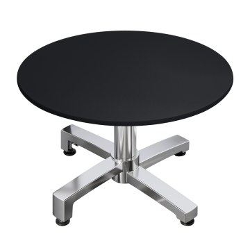 CPBC | Compact Loungetisch | Ø:H 70 x 42 cm | Schwarz / Aluminium | Klappbar | Zusatzgewicht