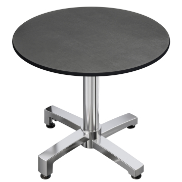 CPBC | HPL Bistro Table | Ø:H 60 x 78 cm | Antracyt / Aluminium | Dodatkowa waga | Okrągły