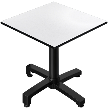 CPBC | Mesa Bistro HPL | An:Pr:Al 70 x 70 x 78 cm | Wenge / Aluminio | Peso adicional | Cuadrada