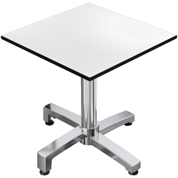 CPBC | Tavolo da bistrot in HPL | L:P:H 70 x 70 x 78 cm | Wengé / Alluminio | Pieghevole + peso aggiuntivo | Quadrato