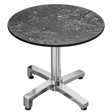 CPBC | HPL Bistro Table | Ø:H 60 x 78 cm | Rock / Aluminium | Dodatkowa waga | Okrągły
