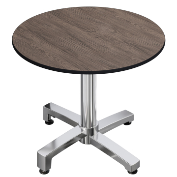 CPBC | HPL Bistro Table | Ø:H 60 x 78 cm | Wenge / Aluminium | Dodatkowa waga | Okrągły