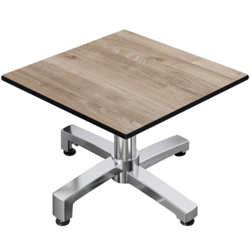 CPBC | Compact Loungetisch | B:T:H 60 x 60 x 42 cm | Eiche / Aluminium | Klappbar | Zusatzgewicht
