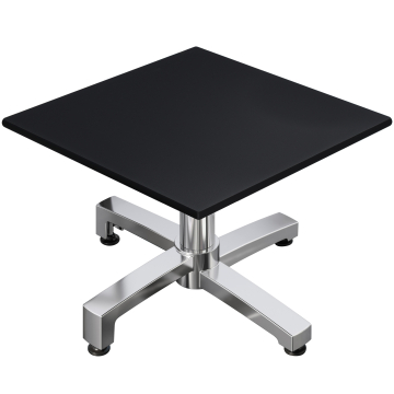 CPBC | Tavolino da salotto compatto | L:P:A 70 x 70 x 42 cm | Nero / Alluminio | Ripiegabile | Peso