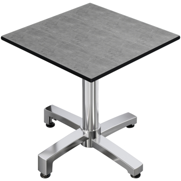 CPBC | HPL Bistro Table | W:D:H 70 x 70 x 78 cm | Concrete / Aluminium | Additional weight | Square