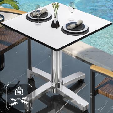 CPBC | HPL Bistro Table | W:D:H 70 x 70 x 78 cm | Wenge / Aluminium | Additional weight | Square